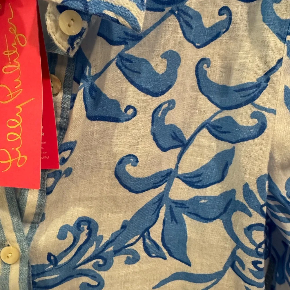 NWT Lilly Pulitzer Linen Top Sz Small - Picture 4 of 15